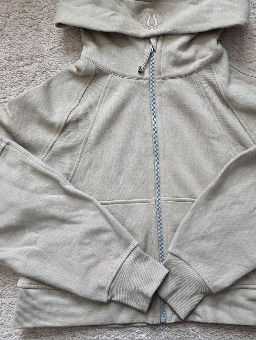 NWT Lululemon Scuba Oversized Full Zip Hoodie Sheer Oak XS/S - Picture 3 of 6